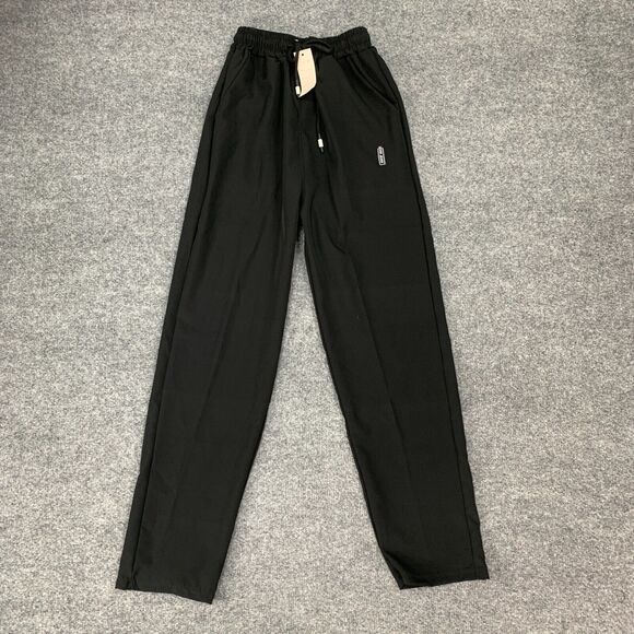 Chase New Design Pant Women M Medium Black Drawstring Straight Leg Loose Fit - Picture 2 of 10